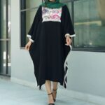 Price and Buy Elegant Black Abaya-Style Mantu – Summer Wear with a Perfect Fit and Indian Embellishments