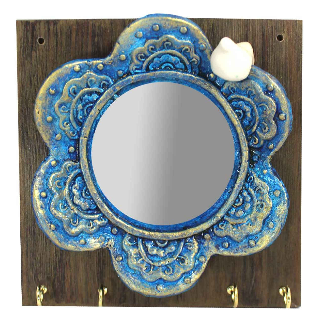 Price and Buy Elegant Blue Mirror Key Holder – Handcrafted in Wood & Ceramic for Timeless Appeal_690330ff425b5.jpeg Price and Buy Elegant Blue Mirror Key Holder – Handcrafted in Wood & Ceramic for Timeless Appeal - Image 1