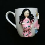 Price and Buy Elegant Ceramic Coffee Mug with Pregnant Woman Themed Artwork