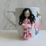 Price and Buy Elegant Ceramic Coffee Mug with Pregnant Woman Themed Artwork - Image 6