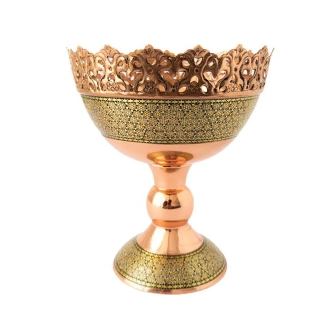Price and Buy Elegant Copper and Khatam Kari Nut Bowl | Handcrafted Decorative Serving Dish_6902a0fc48b10.jpeg Price and Buy Elegant Copper and Khatam Kari Nut Bowl | Handcrafted Decorative Serving Dish - Image 1