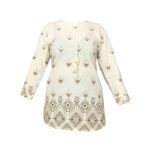 Price and Buy Elegant Cream Manto with Stunning Rhombus Design