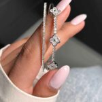 Price and Buy Elegant Double-Line Cuff Bracelet for Women – Van Cleef Design with Colorful Gems - Image 5