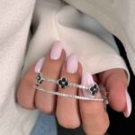 Price and Buy Elegant Double-Line Cuff Bracelet for Women – Van Cleef Design with Colorful Gems - Image 6