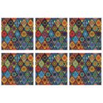 Price and Buy Elegant Geometric Floral Placemat – Stylish Table Accent (Set of 6)