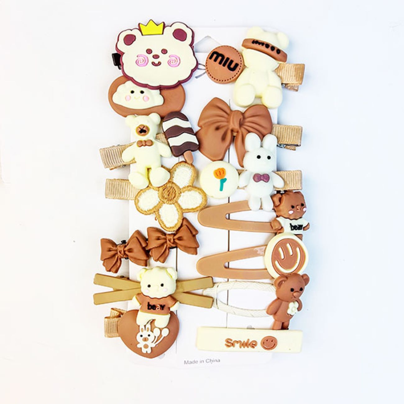 Price and Buy Elegant Hair Clip Set – Teddy Design, Suitable for Girls Set of 14_6903202cb6c3b.jpeg Price and Buy Elegant Hair Clip Set – Teddy Design, Suitable for Girls Set of 14 - Image 1