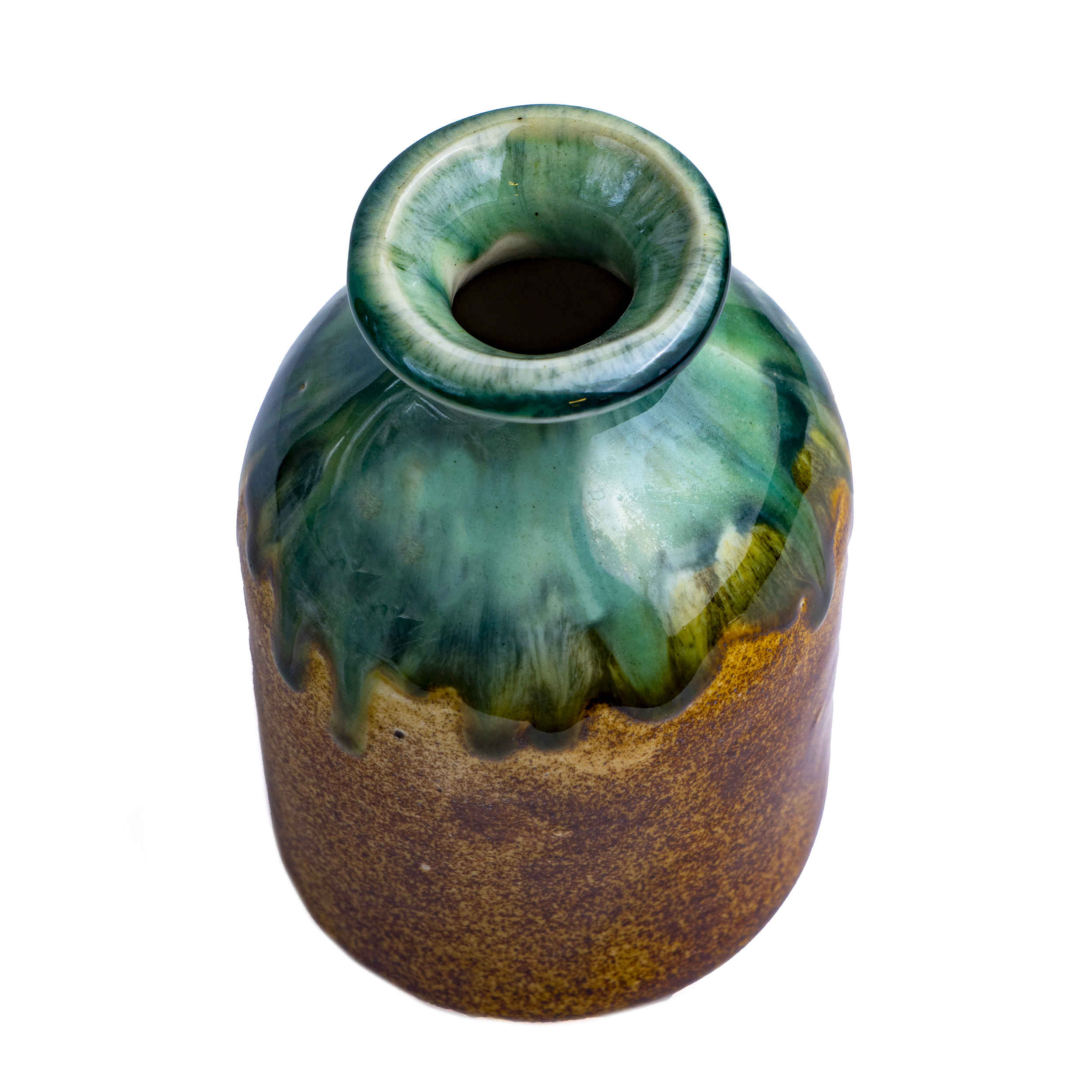 Price and Buy Elegant Handcrafted Bud Pottery Vase with Drip Glaze Design for Home Decor - Image 3