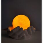 Price and Buy Elegant Handcrafted Table Lamp with a Carved Salt Stone Globe - Image 3