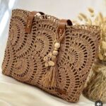 Price and Buy Elegant Handwoven Raffia Handbag – Crafted with Soft Paper Yarn - Image 5