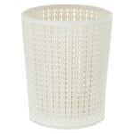 Price and Buy Elegant Indoor Plastic Wastebasket, 9.6L – Wicker Design for Sophisticated Spaces