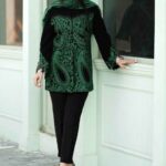 Price and Buy Elegant Iranian Manto Set with Traditional Boteh Jeghe Pattern – Timeless Persian Style - Image 5