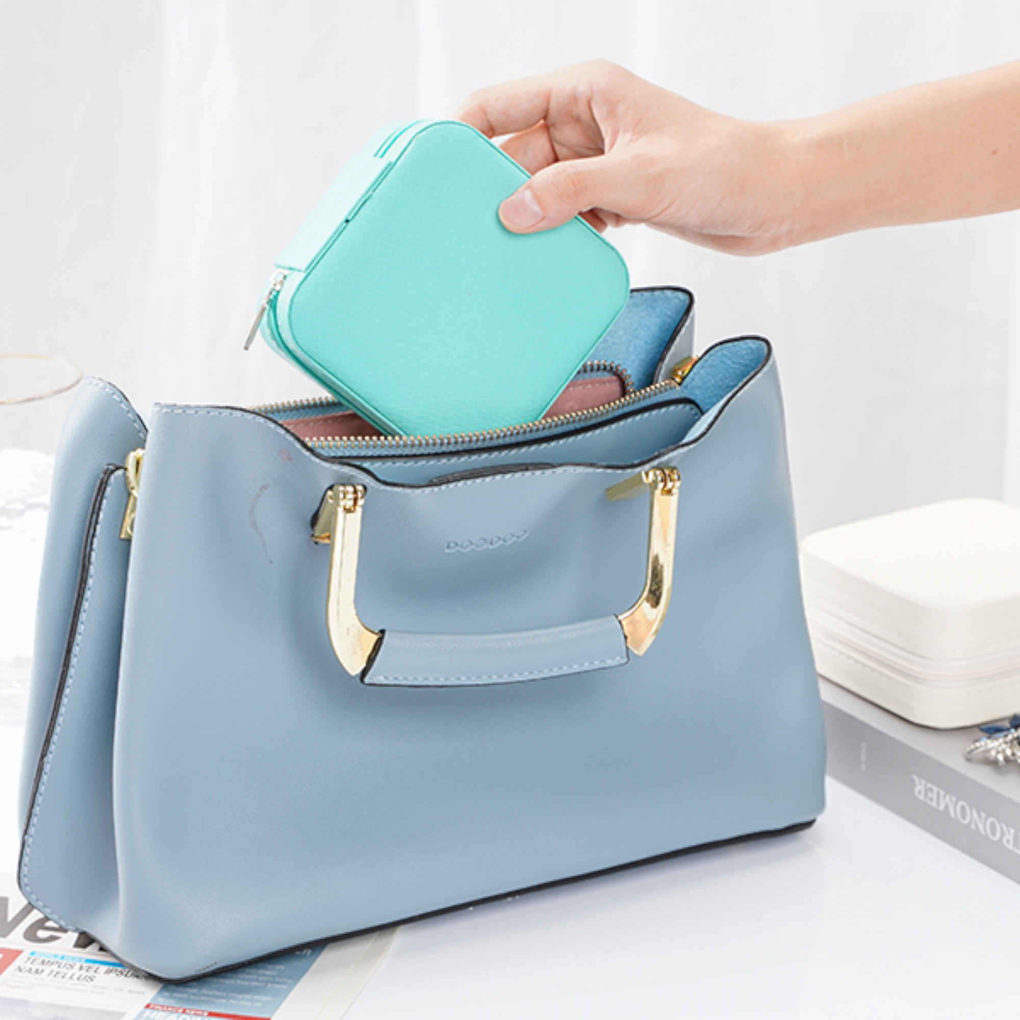 Price and Buy Elegant Jewelry Box for Rings, Necklaces & Earrings – Perfect for Travel_6903689d4d312.jpeg Price and Buy Elegant Jewelry Box for Rings, Necklaces & Earrings – Perfect for Travel - Image 4