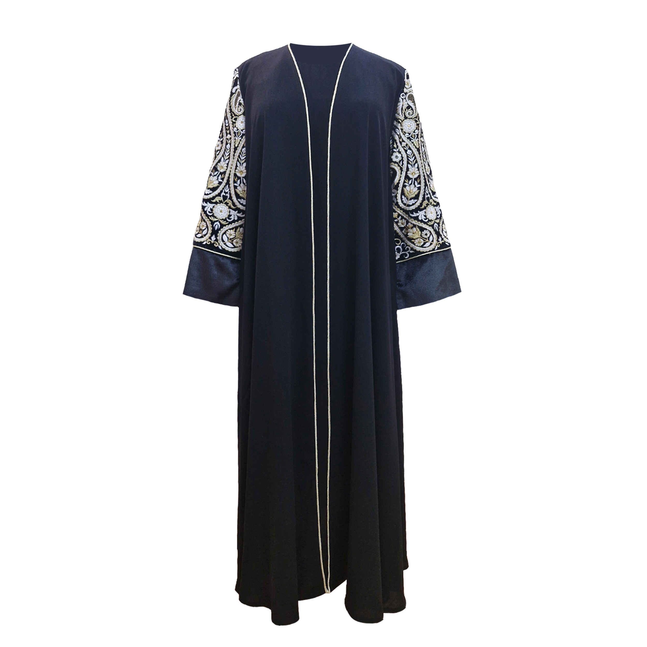 Price and Buy Elegant Loose Fit Abaya for Muslim Women with Embroidered Sleeves - Image 6