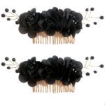Price and Buy Elegant Metal Hair Comb Clip with Floral Design – 2 Pcs