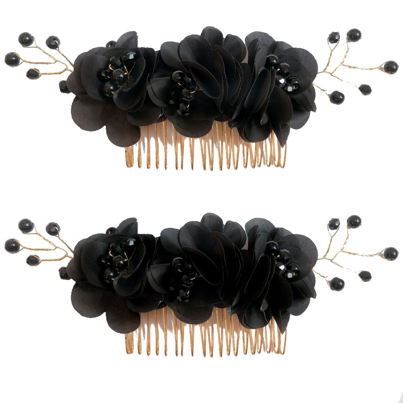 Price and Buy Elegant Metal Hair Comb Clip with Floral Design – 2 Pcs_69031c8badcd5.jpeg Price and Buy Elegant Metal Hair Comb Clip with Floral Design – 2 Pcs - Image 1