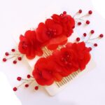 Price and Buy Elegant Metal Hair Comb Clip with Floral Design – 2 Pcs - Image 3