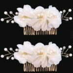 Price and Buy Elegant Metal Hair Comb Clip with Floral Design – 2 Pcs - Image 4