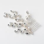 Price and Buy Elegant Metal Hair Comb Clip with, Leaf Gemstone Design – 2 Pcs - Image 3