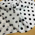 Price and Buy Elegant Mini Scarf – White Base with Black Modern & Beautiful - Image 6