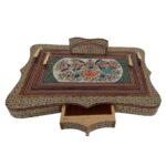 Price and Buy Elegant Motif – Handcrafted Wooden Pen Holder in Floral Design - Image 3