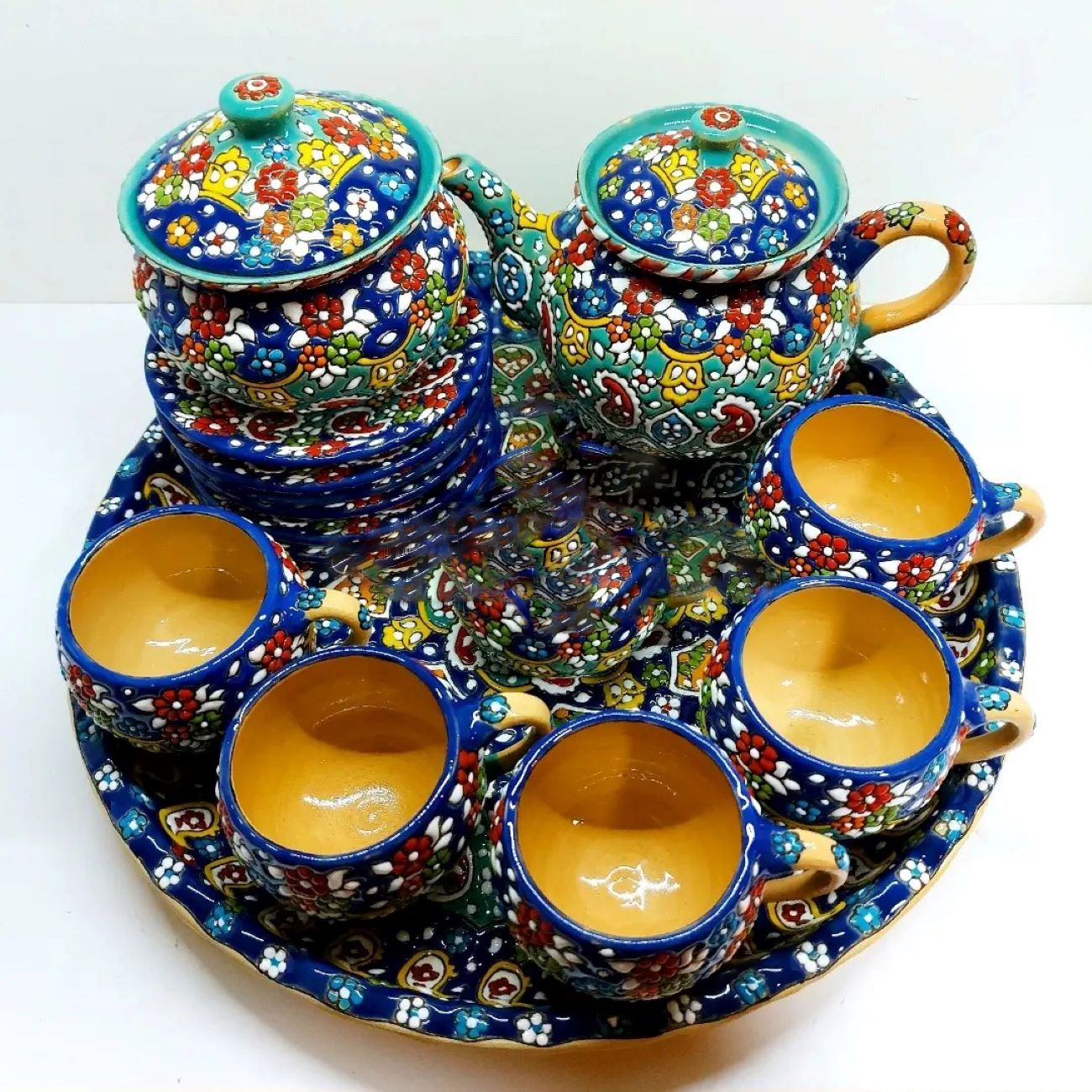 Price and Buy Elegant Persian Tea & Coffee Set with Minakari Design