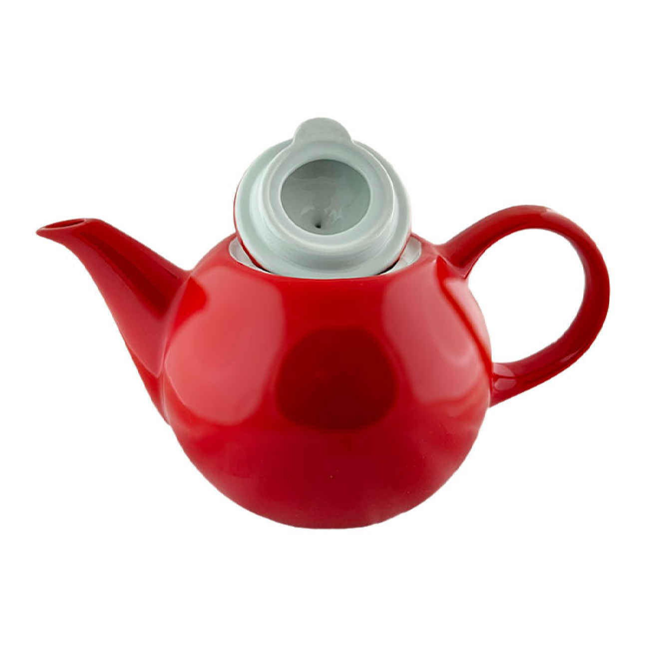 Price and Buy Elegant Porcelain Serving Teapot in Red - Image 3