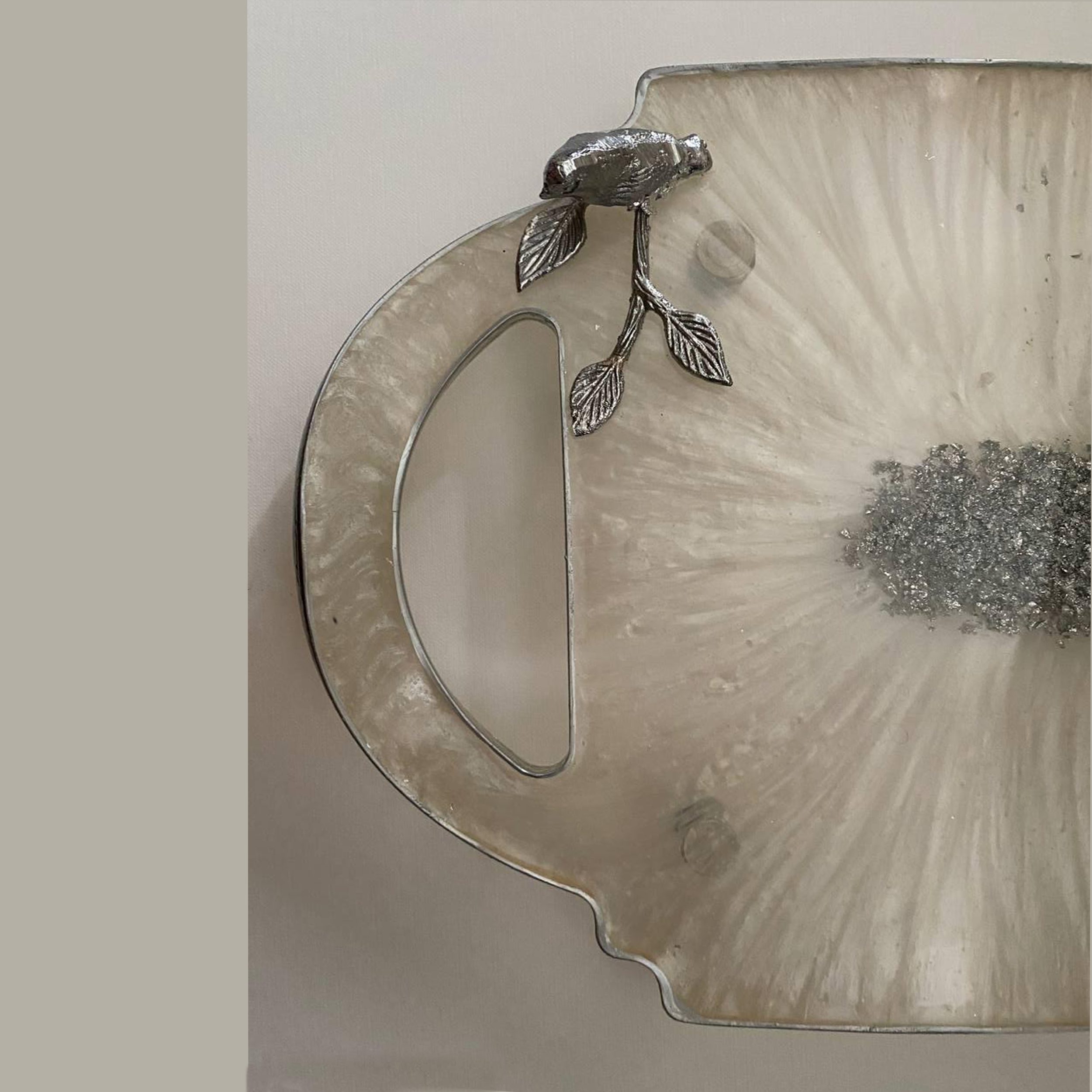 Price and Buy Elegant Resin Serving Tray Hand Painted with Handles - Image 7