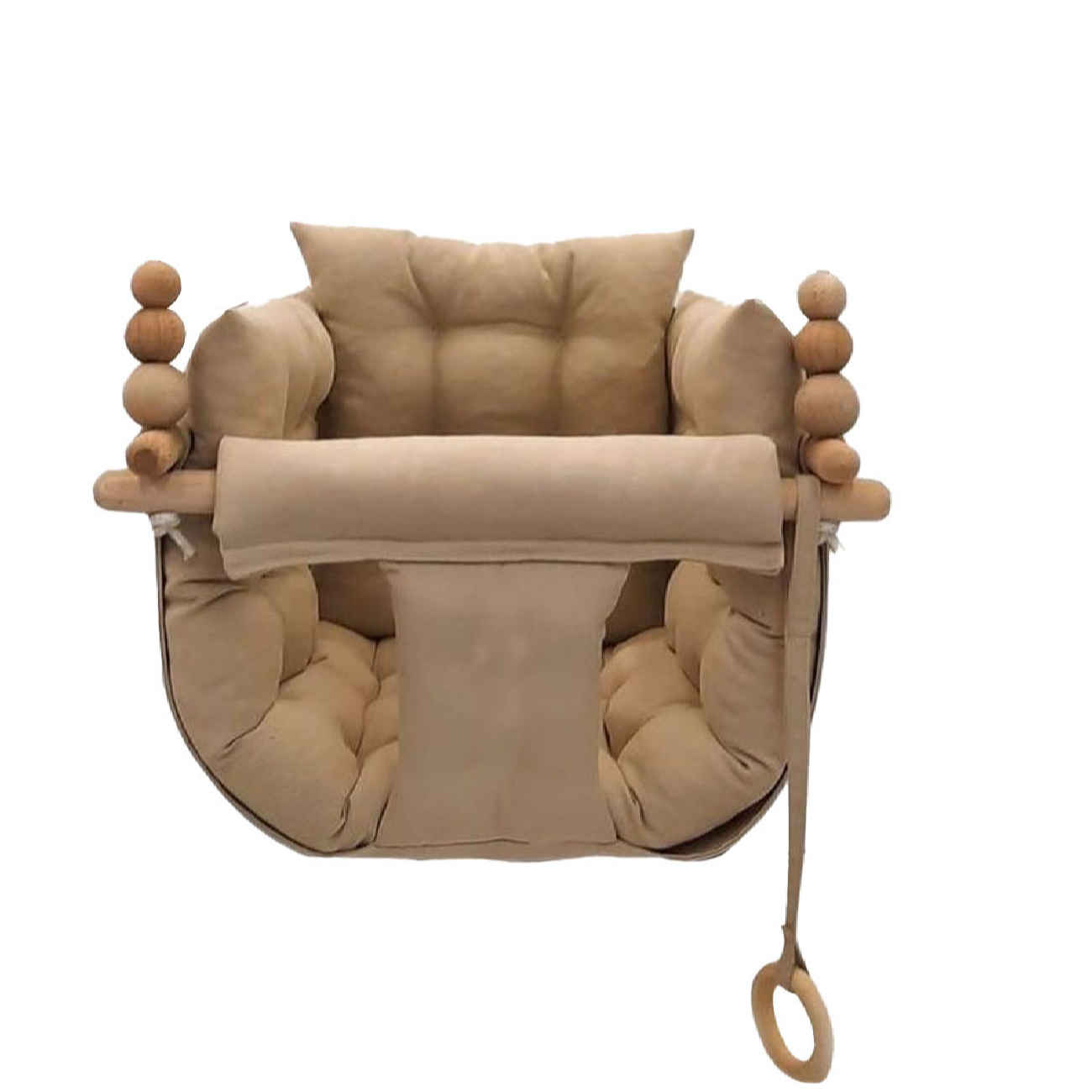 Price and Buy Elid Kids Sofa-Style Baby Swing – Wooden Frame & Velvet Cotton Hammock for Toddlers_69038374006d0.jpeg Price and Buy Elid Kids Sofa-Style Baby Swing – Wooden Frame & Velvet Cotton Hammock for Toddlers - Image 1