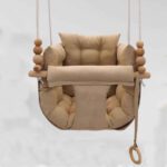 Price and Buy Elid Kids Sofa-Style Baby Swing – Wooden Frame & Velvet Cotton Hammock for Toddlers - Image 4