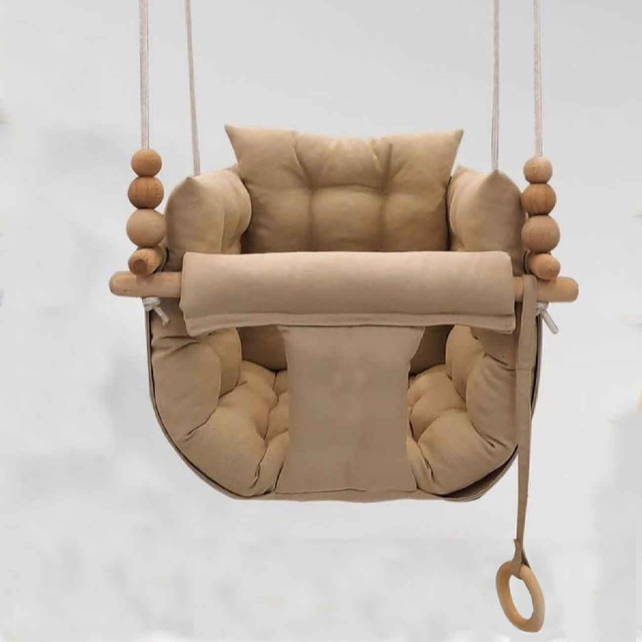 Price and Buy Elid Kids Sofa-Style Baby Swing – Wooden Frame & Velvet Cotton Hammock for Toddlers_6903837949d82.jpeg Price and Buy Elid Kids Sofa-Style Baby Swing – Wooden Frame & Velvet Cotton Hammock for Toddlers - Image 4