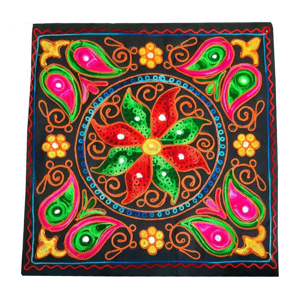 Price and Buy Embroidered Cushion Cover – Flower Suzani Design
