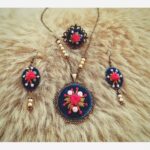 Price and Buy Embroidered Jewelry Set Include pair of Free Hair Clips