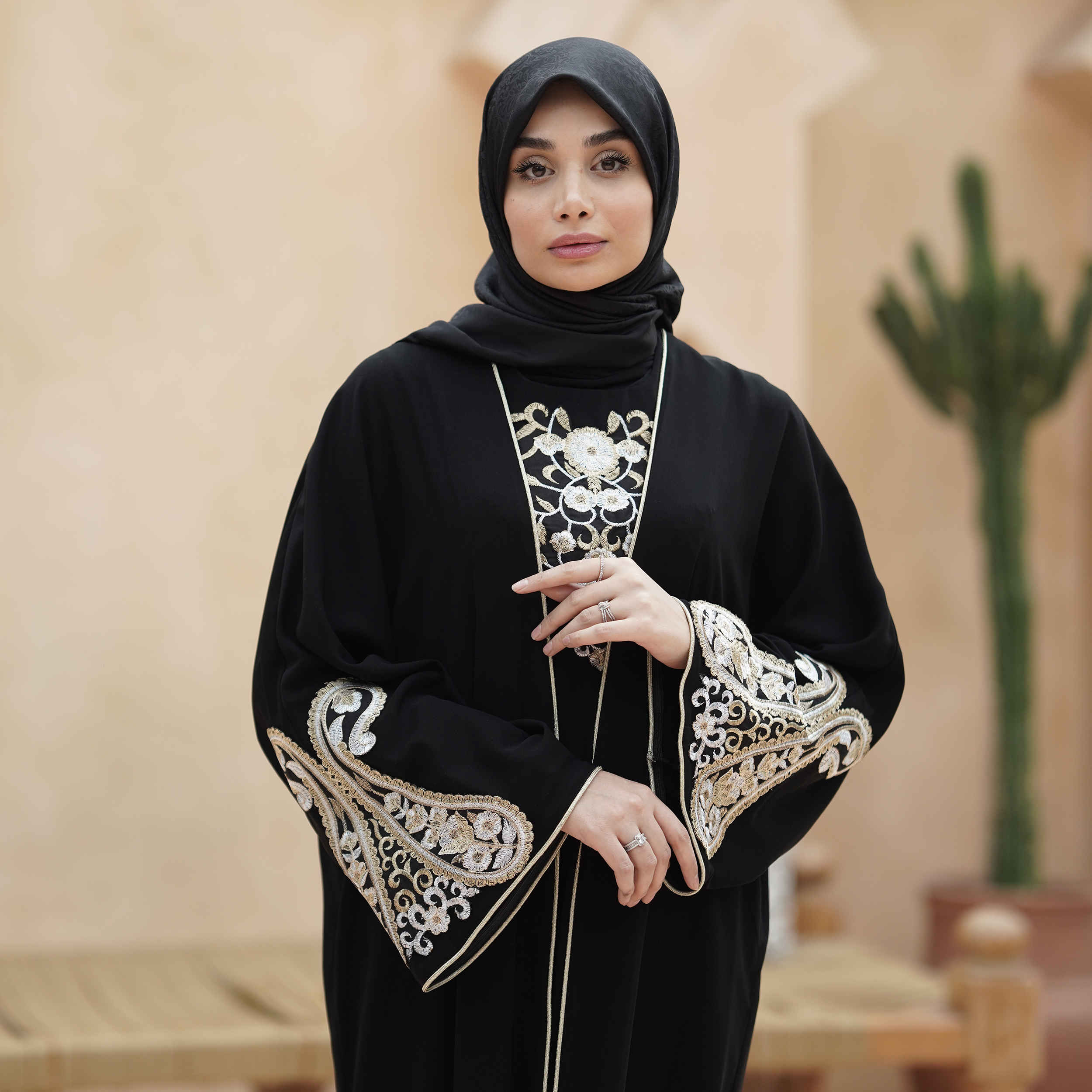 Price and Buy Embroidered Loose Fit Abaya for Muslim Women