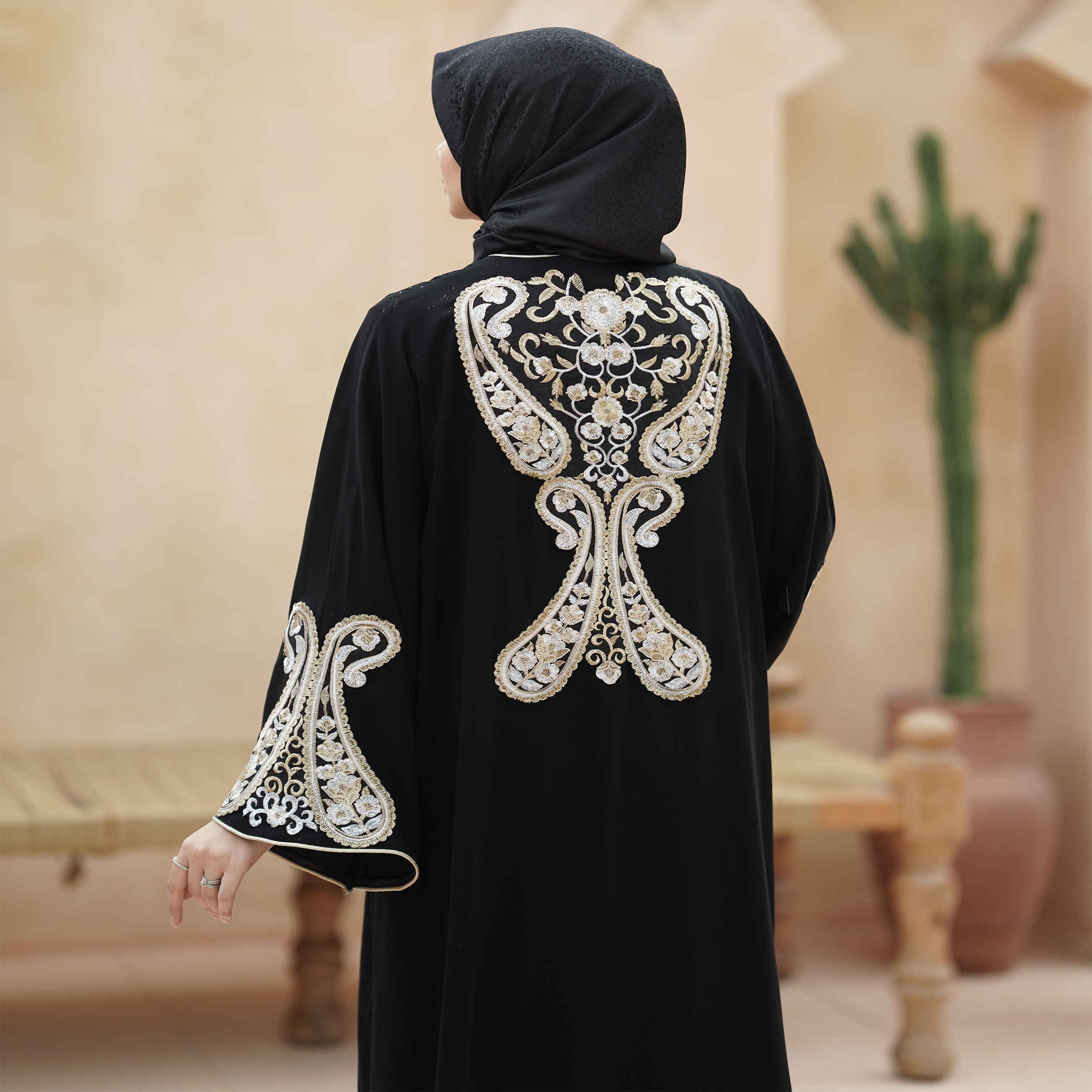 Price and Buy Embroidered Loose Fit Abaya for Muslim Women - Image 3