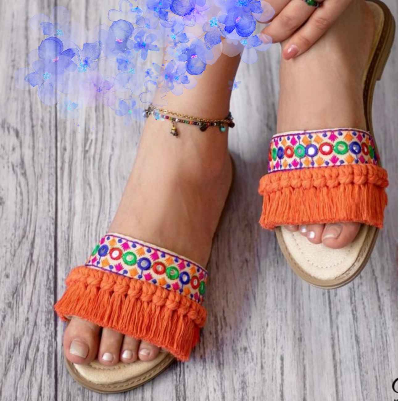 Price and Buy Embroidered Macrame Slipper – Perfect for Birthday, Holiday, Housewarming, or SPA Gift Set_6902deff93a73.jpeg Price and Buy Embroidered Macrame Slipper – Perfect for Birthday, Holiday, Housewarming, or SPA Gift Set - Image 1