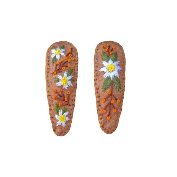 Price and Buy Embroidered Snap Hair Clip Set with Floral Design Handwoven_690025ac1260b.jpeg Price and Buy Embroidered Snap Hair Clip Set with Floral Design Handwoven