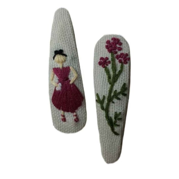 Price and Buy Embroidered Snap Hair Clip Set with Handmade Girl Design_68fe04f3227a7.jpeg Price and Buy Embroidered Snap Hair Clip Set with Handmade Girl Design