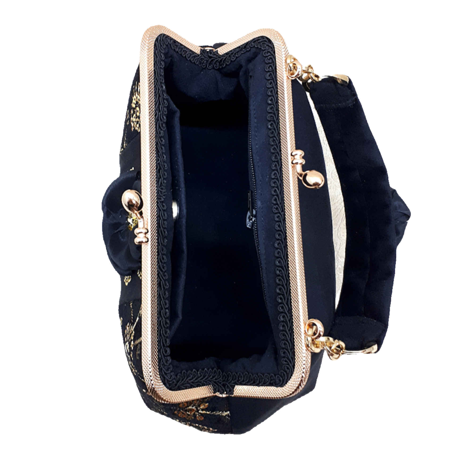Price and Buy Embroidered Velvet Clutch Handbag with Floral Pattern – Ella - Image 5