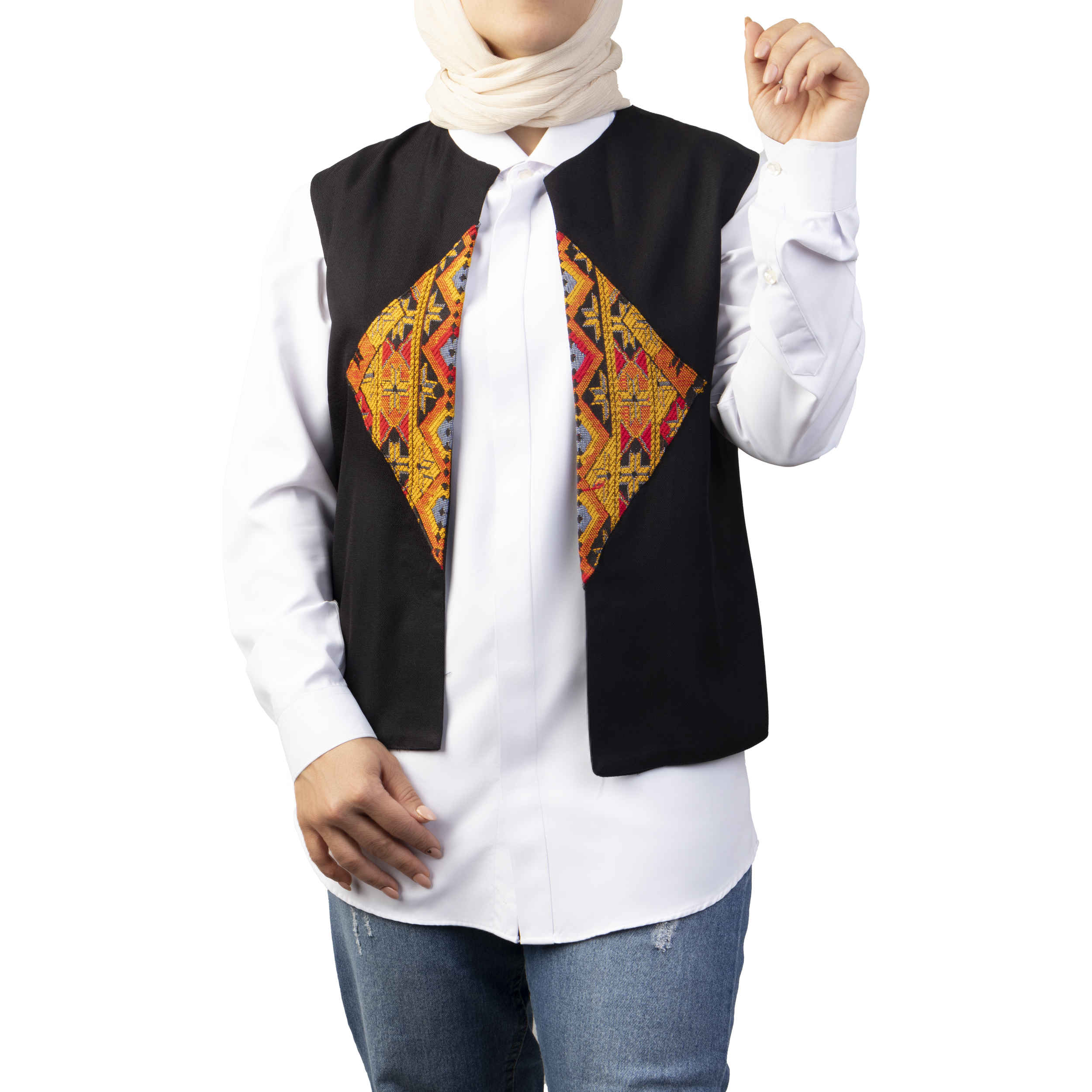 Price and Buy Embroidered Vest for Women with Balochi Design for All Season - Image 5