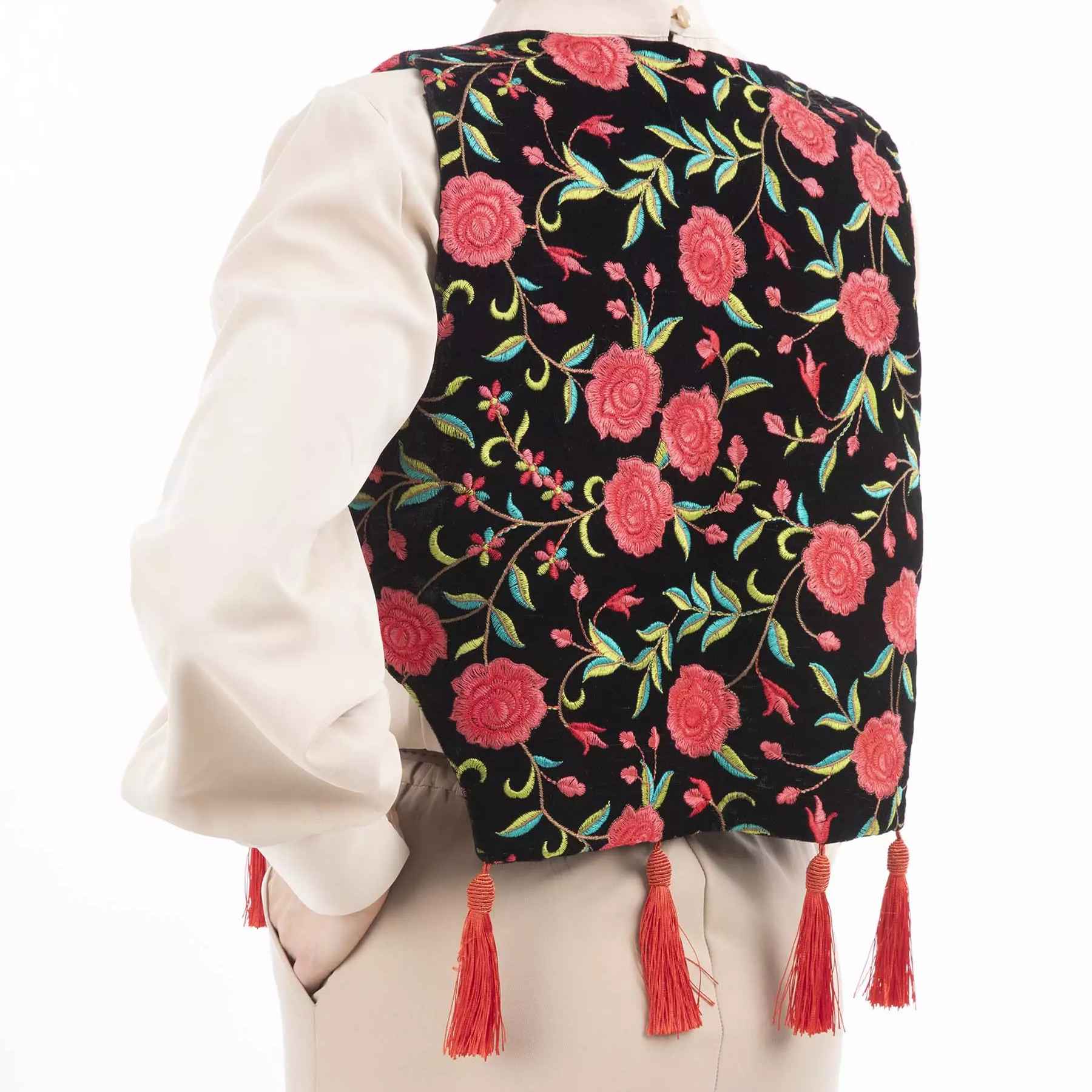Price and Buy Embroidered Vest for Women with Floral Design - Image 3