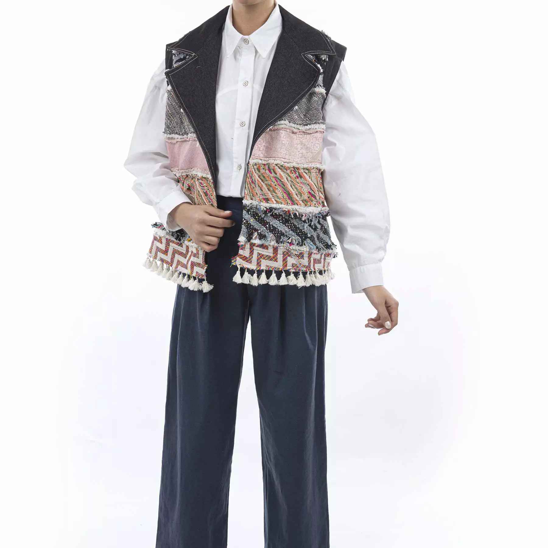 Price and Buy Embroidered Vest for Women with Patchwork Design - Image 4