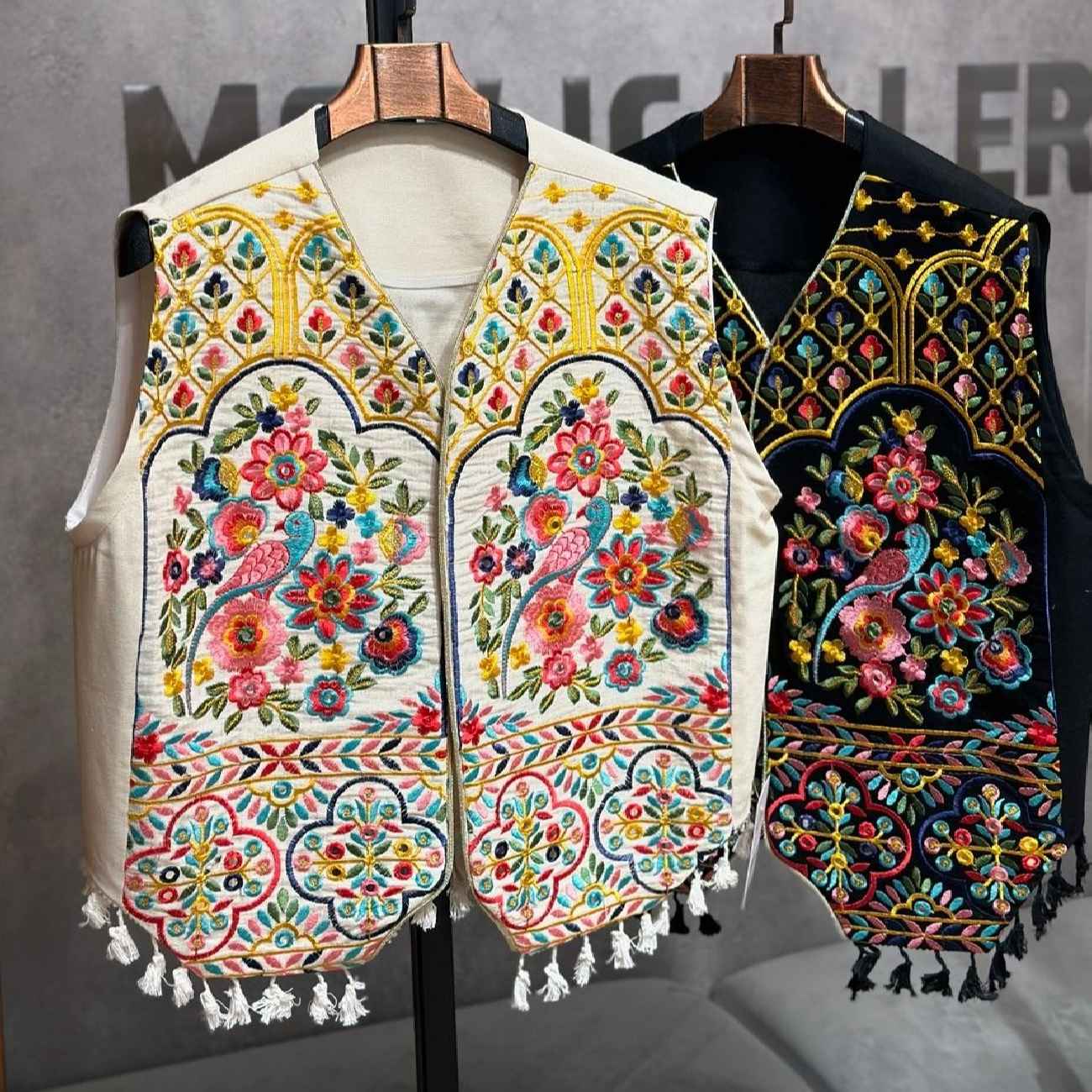 Price and Buy Embroidered Vest with Floral & Bird Design for Women_6901f27f04319.jpeg Price and Buy Embroidered Vest with Floral & Bird Design for Women - Image 1