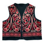 Price and Buy Embroidered Vest with Floral Red Design for Women