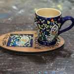 Price and Buy Enamel-painted pottery mug with wooden coaster – Suitable for Decorative or Gifting - Image 4