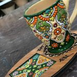 Price and Buy Enamel-painted pottery mug with wooden coaster – Suitable for Decorative or Gifting - Image 5