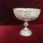 Price and Buy Engraved Brass Bowl with Silver Plating, Flower & Bird Design, Ideal for Serving - Image 3