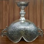 Price and Buy Engraved Brass Bowl with Silver Plating, Unique Flower & Peacock Design - Image 5