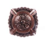 Price and Buy Engraved Metal Ashtray – Artistic Intricate Floral Design - Image 3