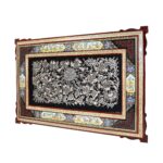 Price and Buy Engraved Panel Brass with Bird and Flower Design in Khatamkari Frame - Image 4