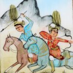 Price and Buy Engraved Panel Brass with Bird and Flower Design in Khatamkari Frame - Image 7